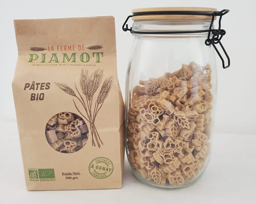 Pâtes semi-complète BIO cultivée et fabriquées à la ferme de Piamot
