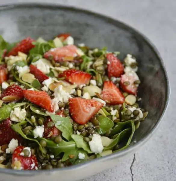 Recette de Lentilles vertes aux fraises par le chef Alain Alexanian
