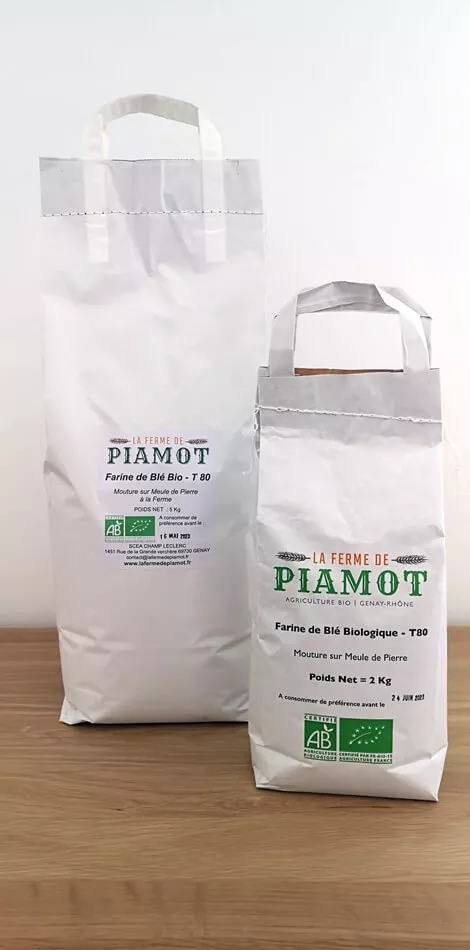 La Ferme de Piamot, Farine BIO, certifié AB (Agriculture Biologique)